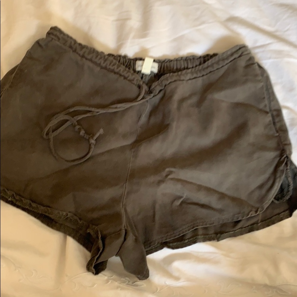 Olive green shorts- loose fit, XS